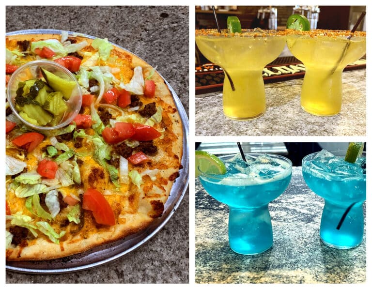 Cinco de Mayo fiesta all weekend – Margaritas and Taco Pizza!